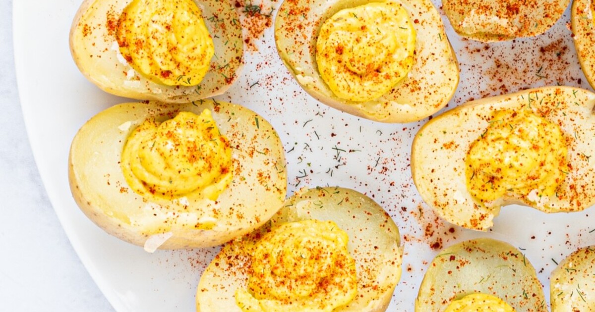 Vegan Deviled Egg Potatoes - Vimarsana News