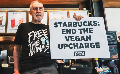 James Cromwell Joins Celebrities in Protest of Starbucks’ Vegan Milk Upcharge
