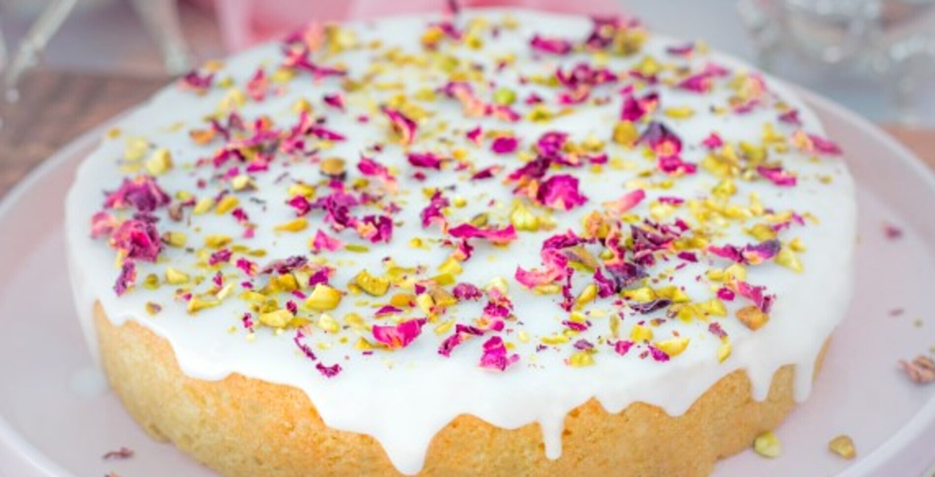 Persian Pistachio-Rose Love Cake