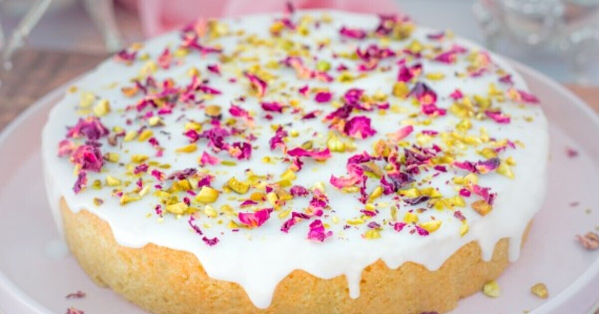 Persian Pistachio-Rose Love Cake | VegNews