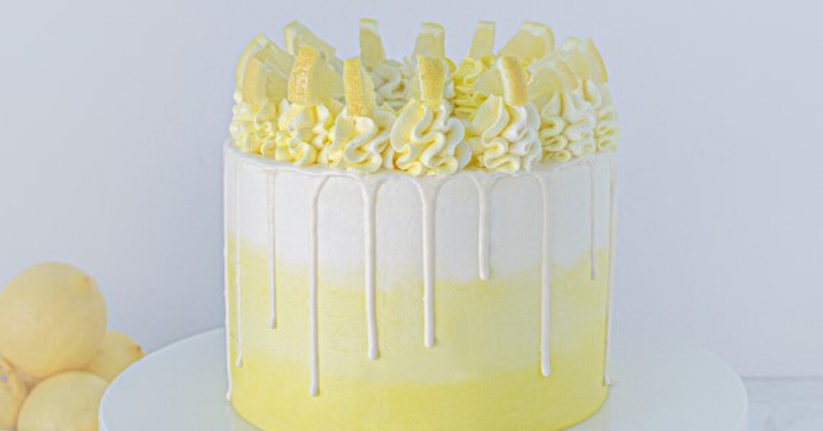 Vegan Lemon Cake With Buttercream Frosting and Lemon Curd | VegNews