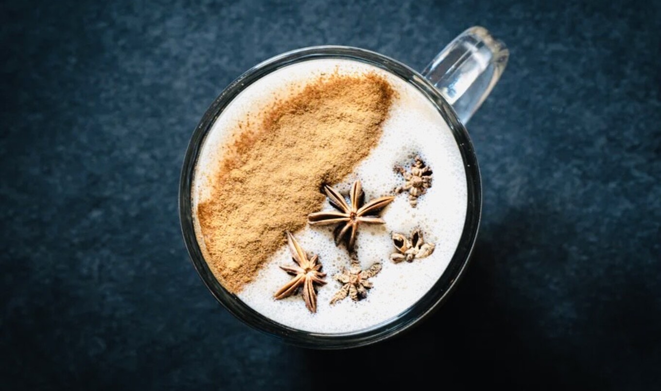 Cardamom Rose Chai Coconut Latte