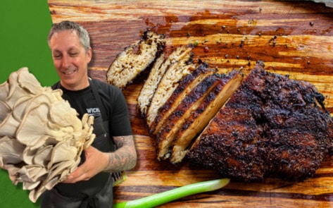 How Chef Derek Sarno Turned 400 Pounds of Mushrooms Into Vegan Meat at Austin’s Top Barbecue Fest