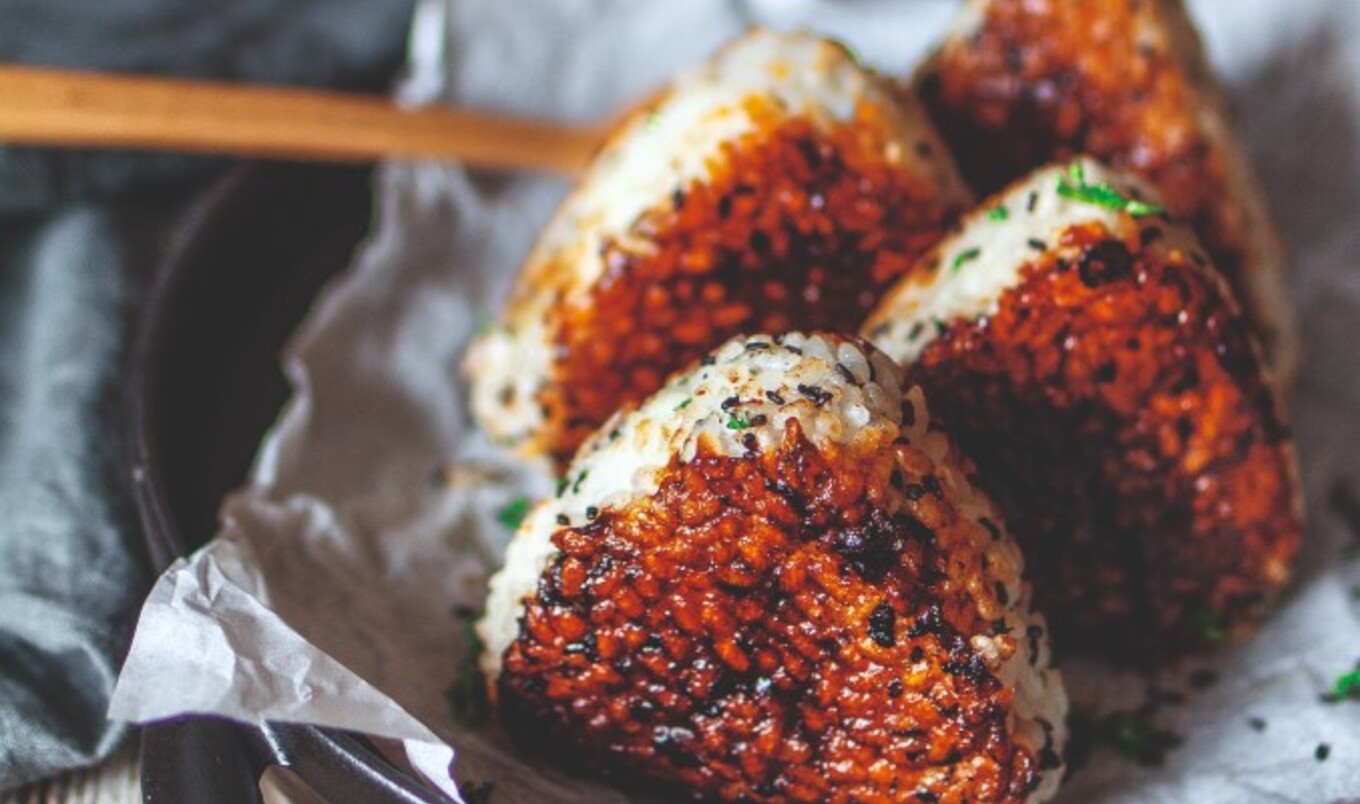 Vegan Grilled Onigiri With Japanese-Style BBQ Glaze