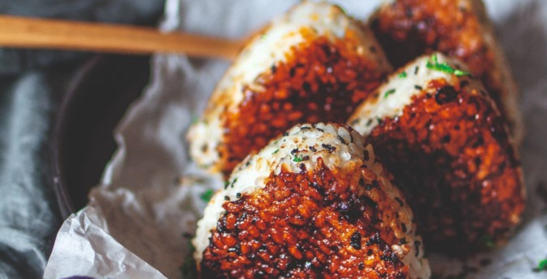 Vegan Grilled Onigiri With Japanese-Style BBQ Glaze