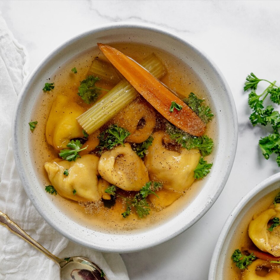 Vegan Sweet Potato Kreplach (Soup Dumplings)
