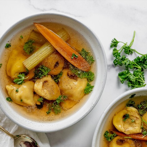 Vegan Sweet Potato Kreplach (Soup Dumplings)