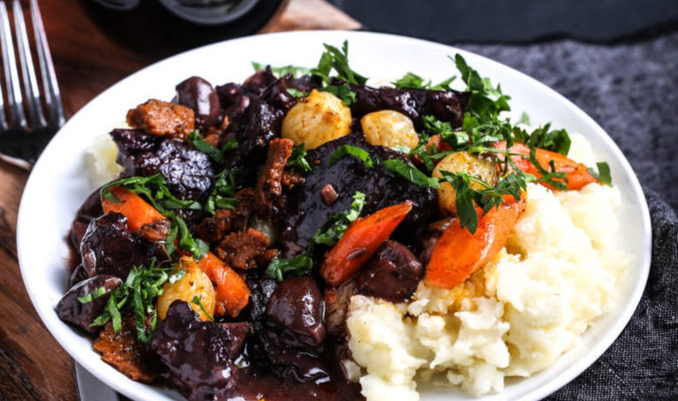 Meaty Vegan Seitan Bourguignon