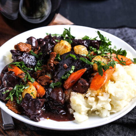 Meaty Vegan Seitan Bourguignon