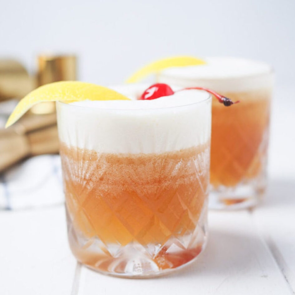 The Perfect Vegan Amaretto Sour With Aquafaba