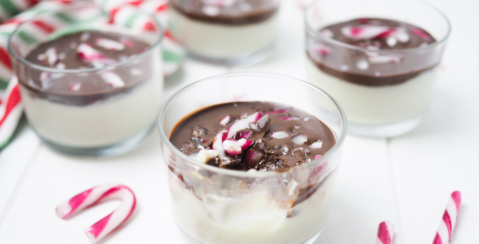 Vegan White Chocolate Peppermint Bark Pudding