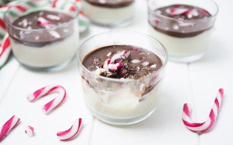Vegan Chocolate Peppermint Bark Pudding