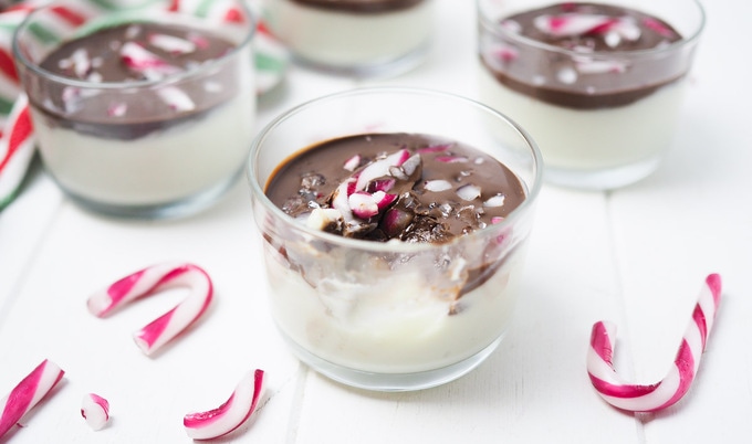 Vegan Chocolate Peppermint Bark Pudding