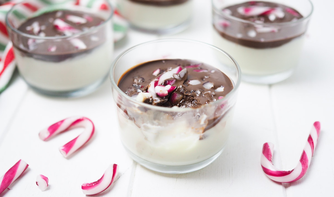 Vegan Chocolate Peppermint Bark Pudding