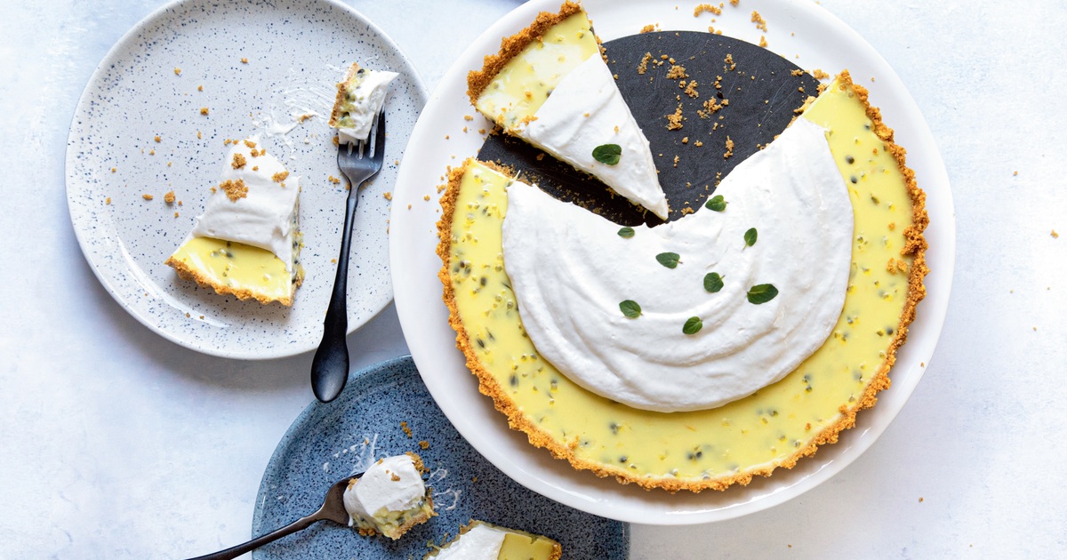 Vegan Passion Fruit Coconut Tart