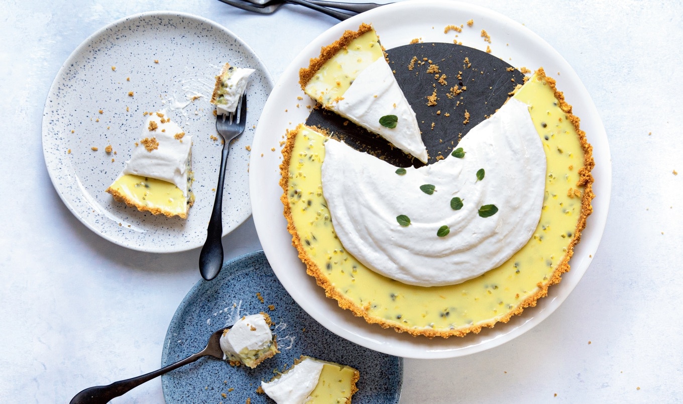 Vegan Passion Fruit Coconut Tart