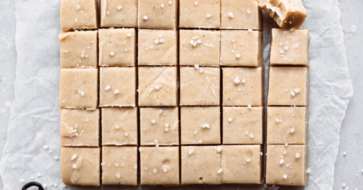 No-Bake Cashew Butter Vanilla Fudge | VegNews