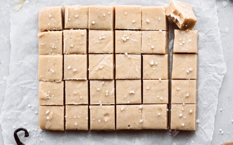 Vegan Sweet-and-Salty Vanilla Bean &amp; Cashew Butter Fudge