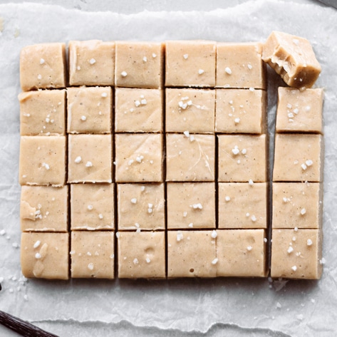 Vegan Sweet-and-Salty Vanilla Bean & Cashew Butter Fudge