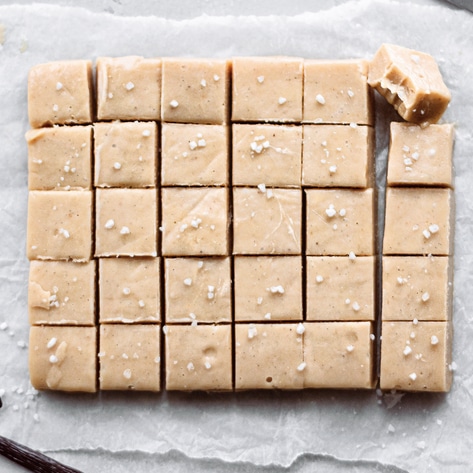 Vegan Sweet-and-Salty Vanilla Bean and Cashew Butter Fudge