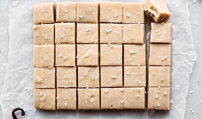 Vegan Sweet-and-Salty Vanilla Bean & Cashew Butter Fudge