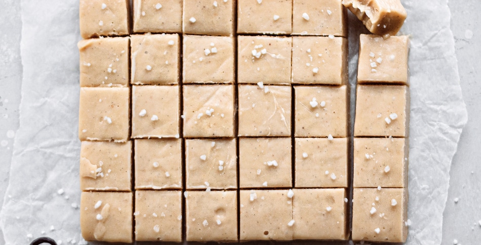 Vegan Sweet-and-Salty Vanilla Bean & Cashew Butter Fudge