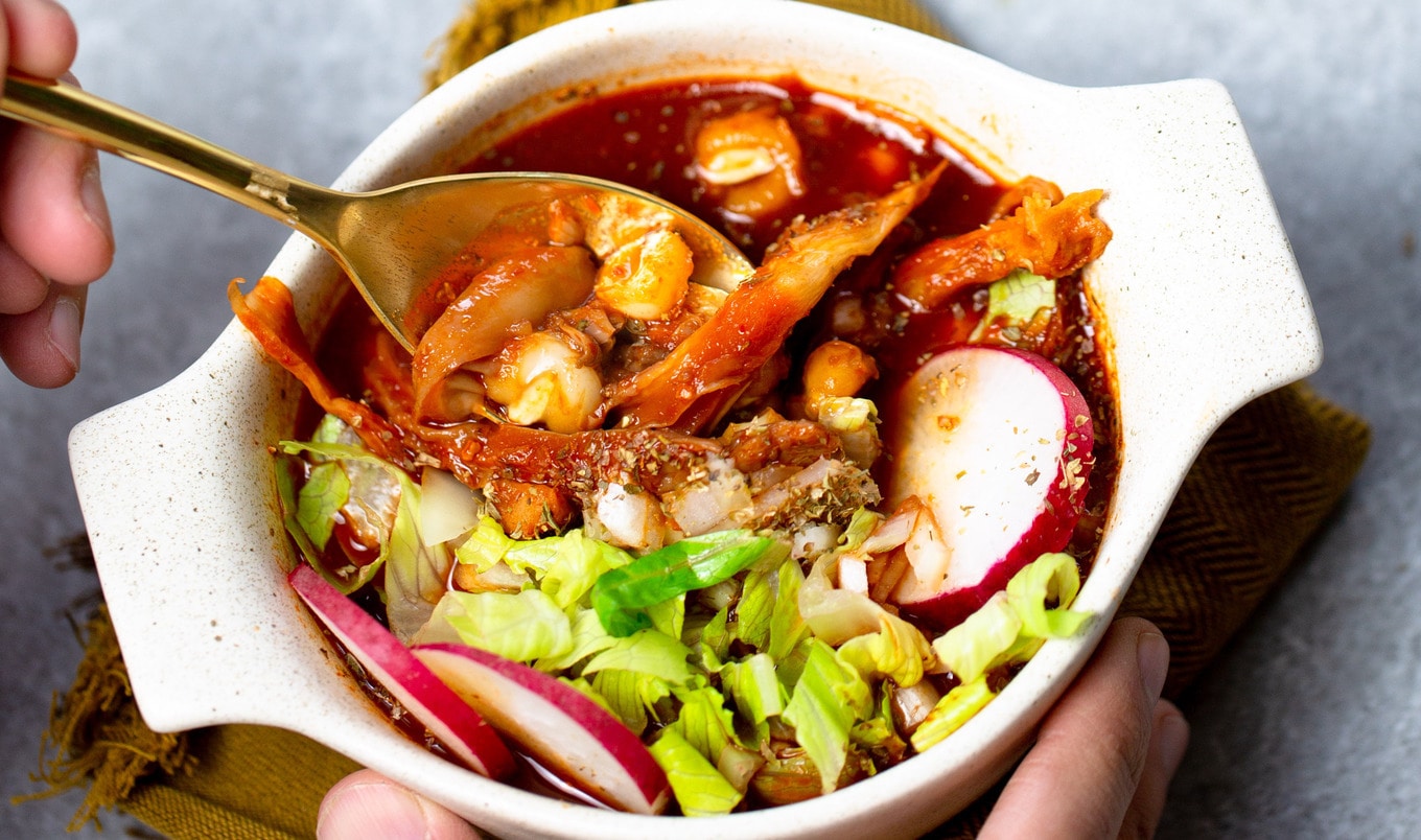 Plant-Based Mexican Pozole With Oyster Mushrooms