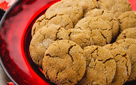 Vegan Chewy Ginger Snap Cookies