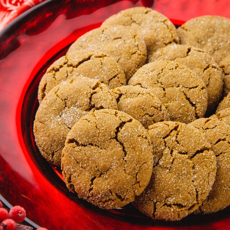 Vegan Chewy Ginger Snap Cookies