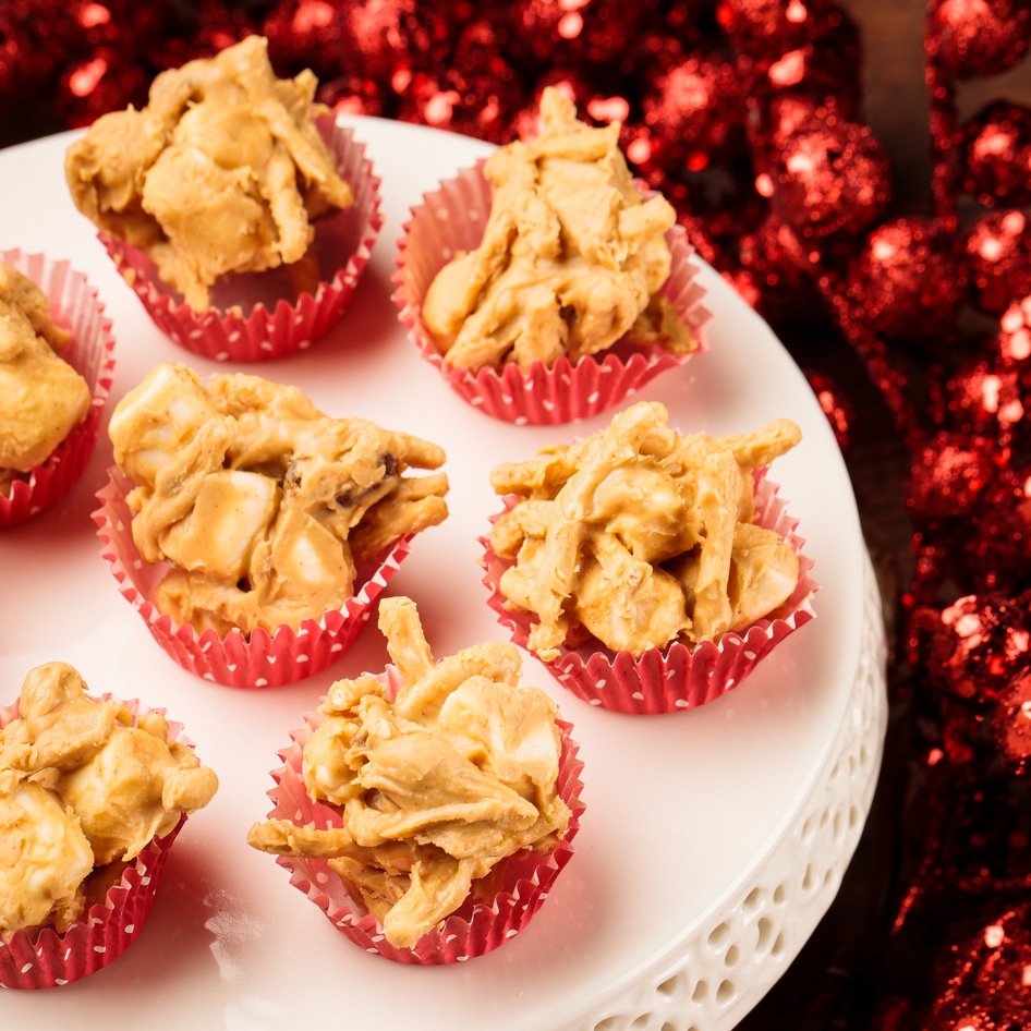 Vegan Peanut Butter Butterscotch Haystacks