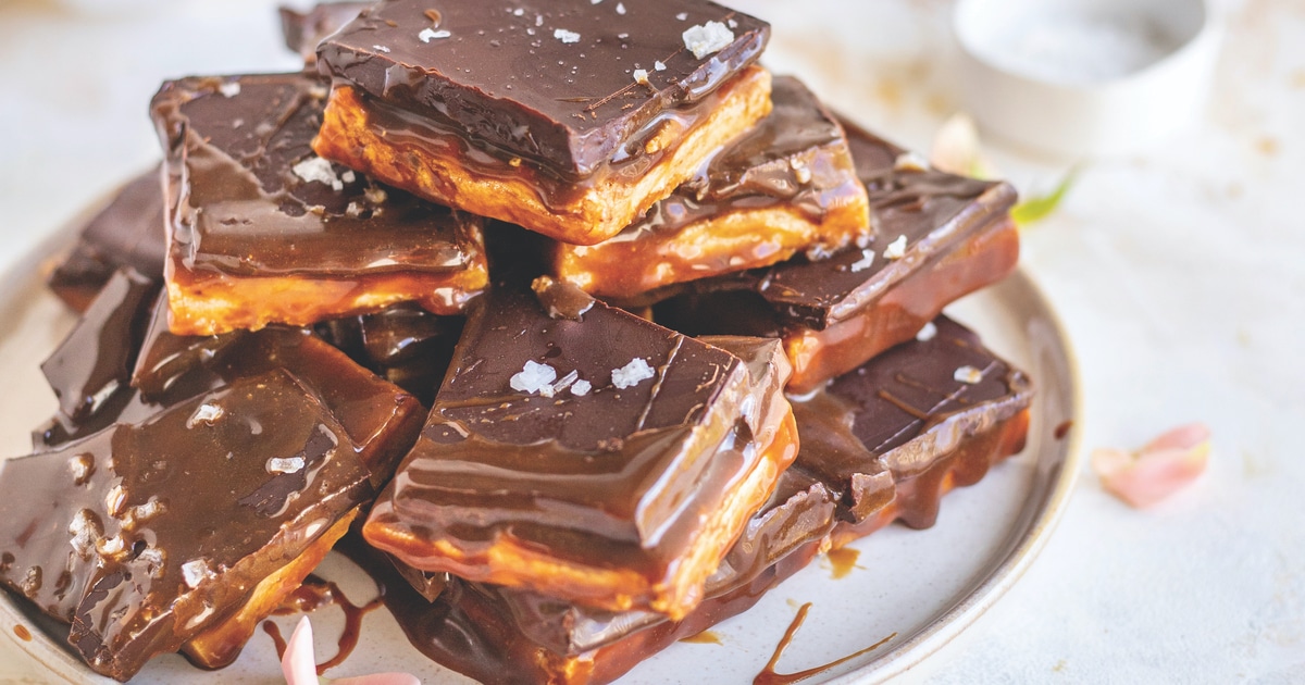 Vegan Shortbread Millionaire Bars | VegNews