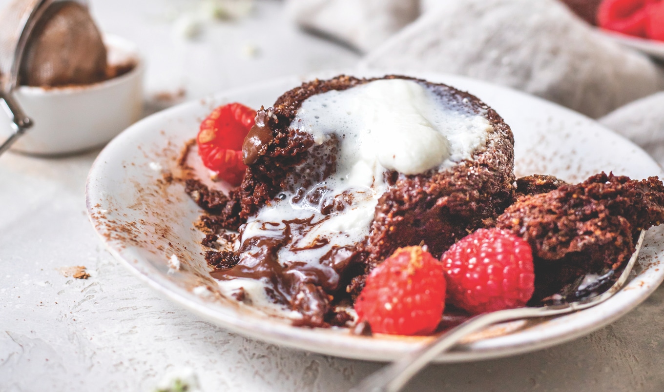 Chocolaty Vegan Molten Lava Cakes
