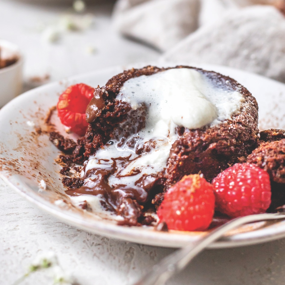 Chocolaty Vegan Molten Lava Cakes