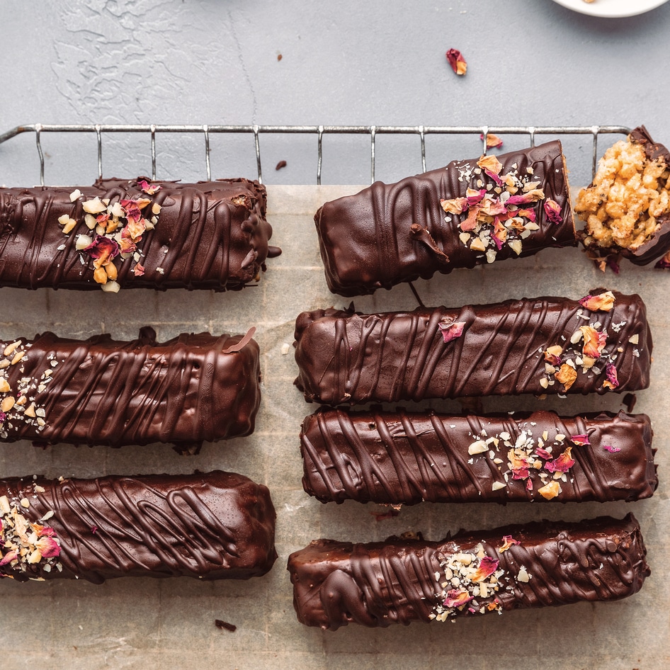 Rich Vegan Peanut Butter Chocolate Crunch Bars