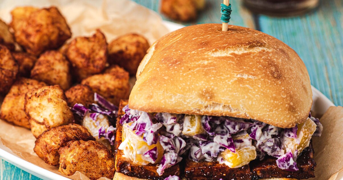 Vegan Tofu and Pineapple Sandwich