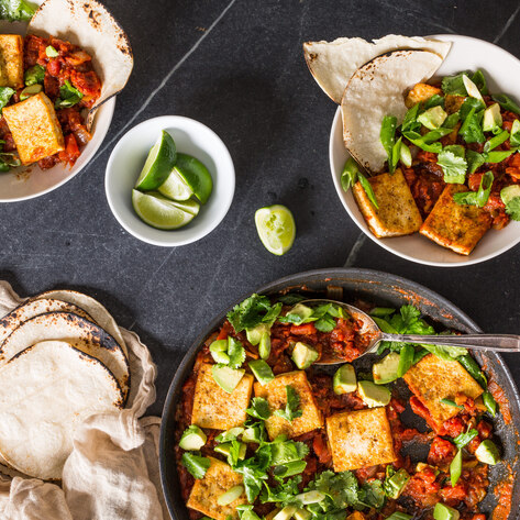 Vegan Tofu Rancheros With Avocado