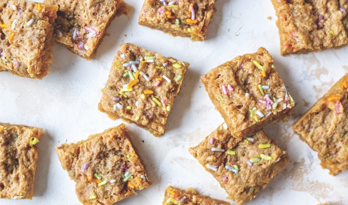Vegan Birthday Cake Bars