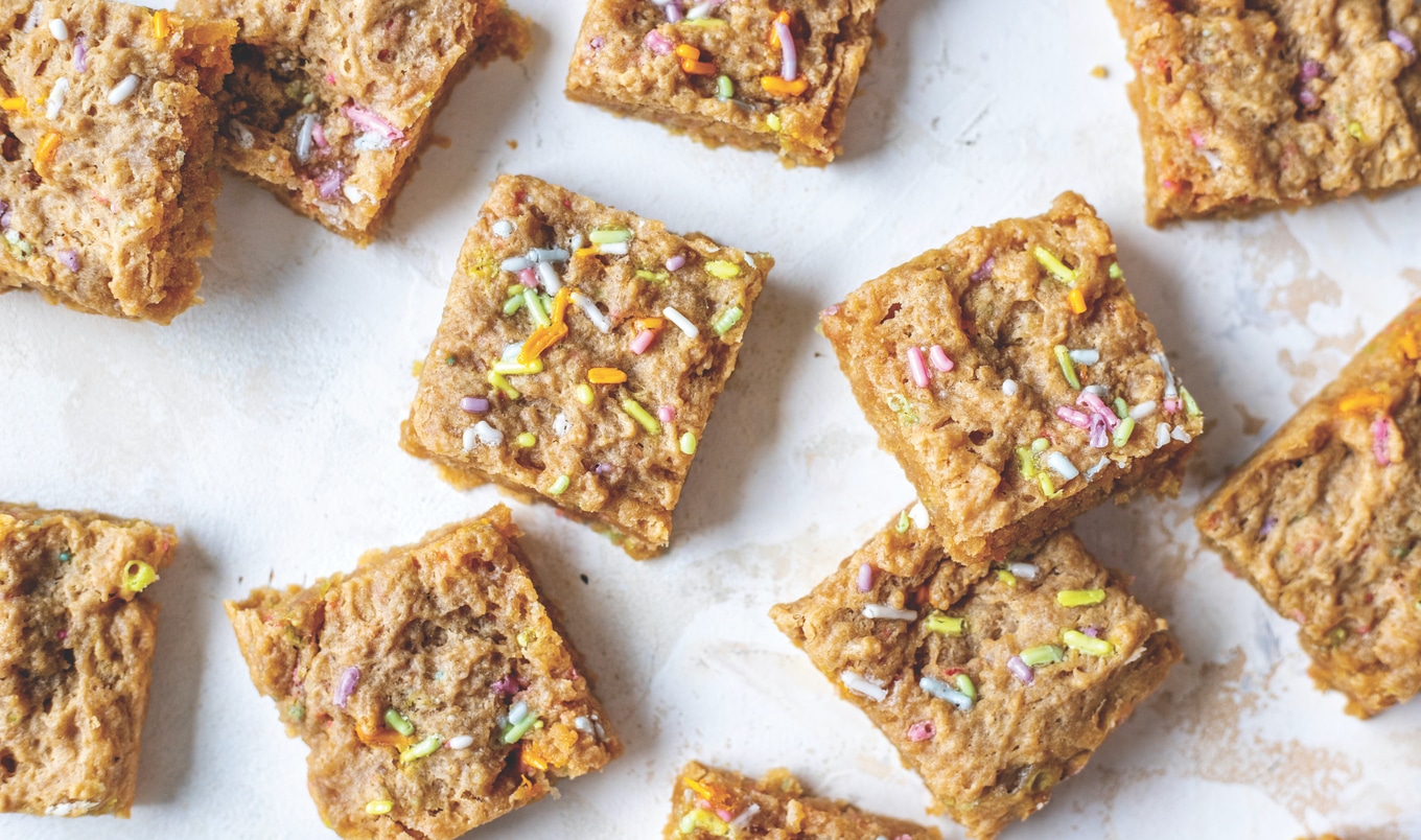 Vegan Vanilla Birthday Cake Bars