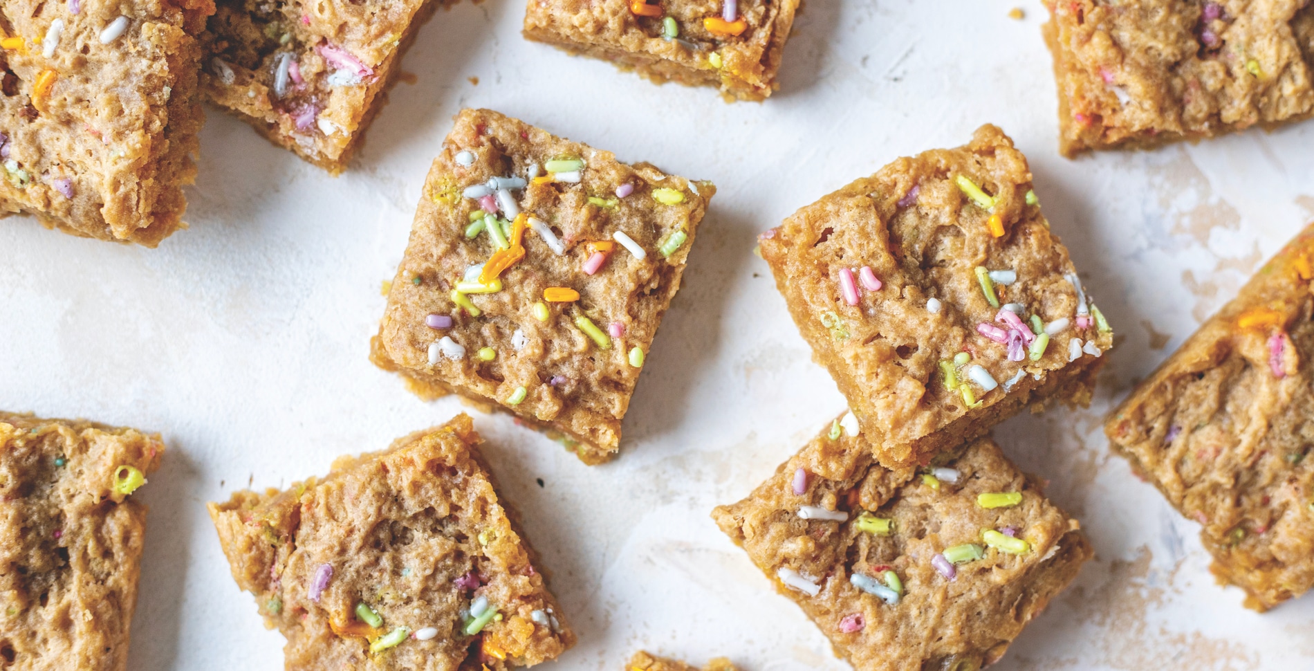 Plant-Based Vanilla Birthday Cake Bars
