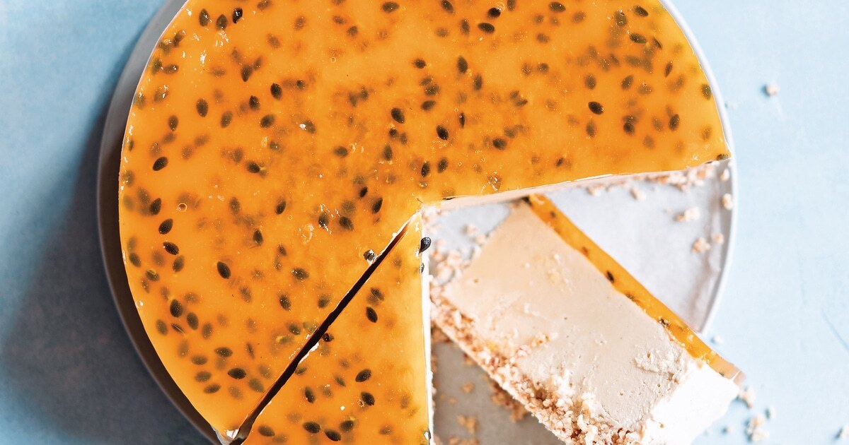 White Chocolate and Passion Fruit Cheesecake | VegNews