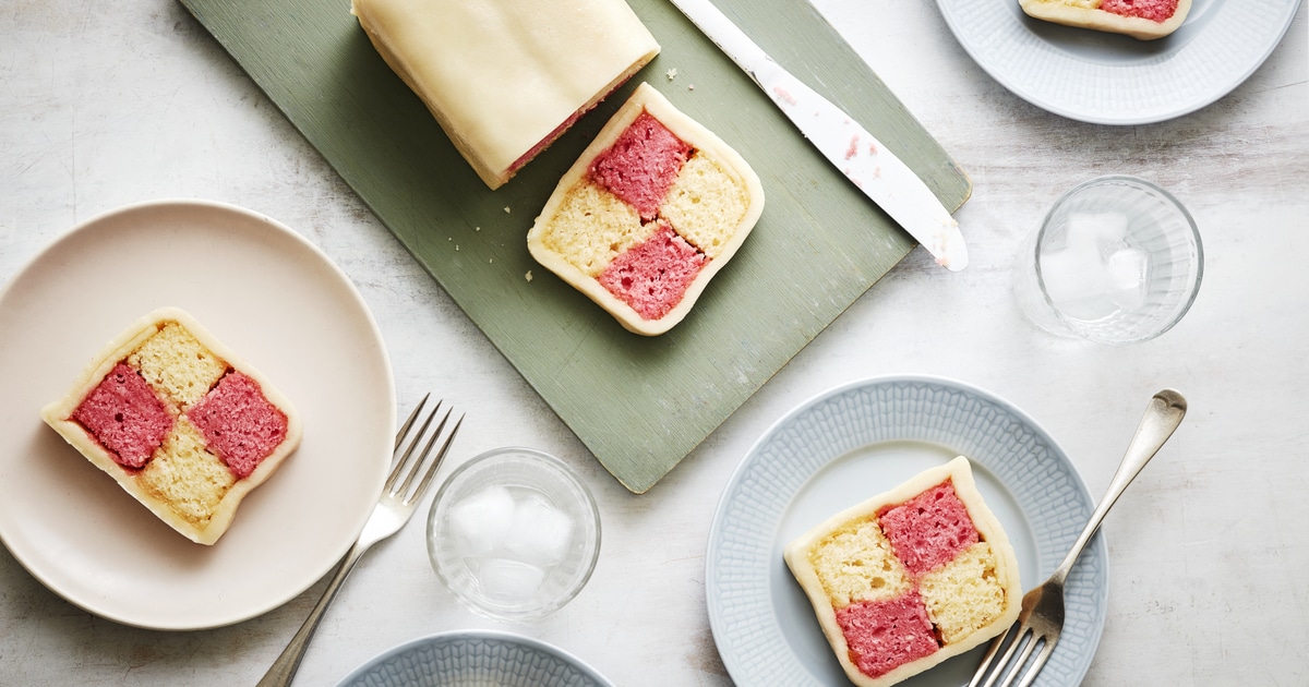 Vegan Battenberg Cake - Supper in the Suburbs