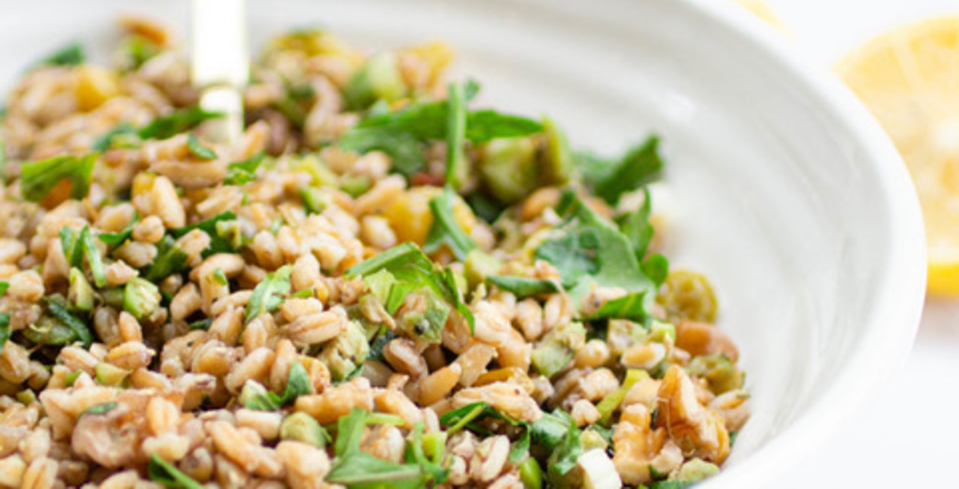 Two-Step Farro Salad With Walnuts, Olives, and Fresh Herbs