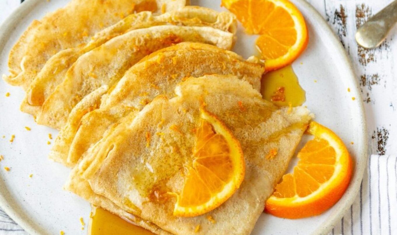 Three-Step Vegan French Crêpes With Orange Zest