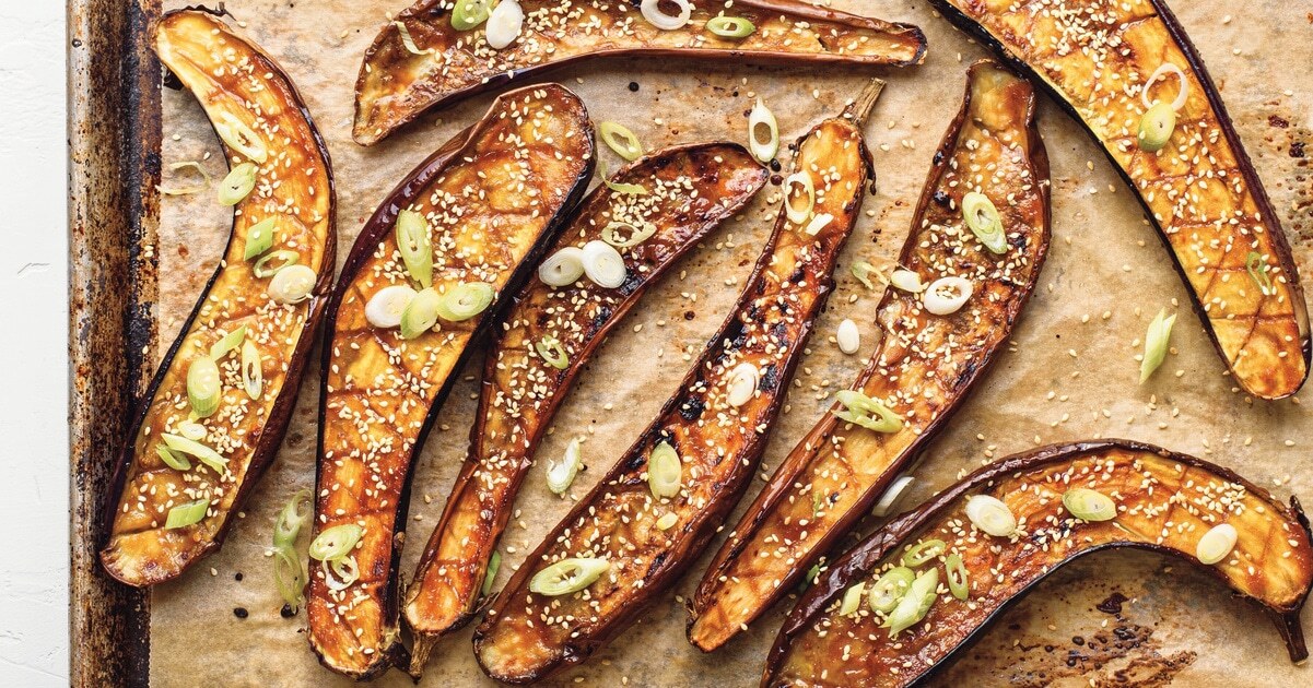 Sticky-Sweet Miso Eggplant | VegNews