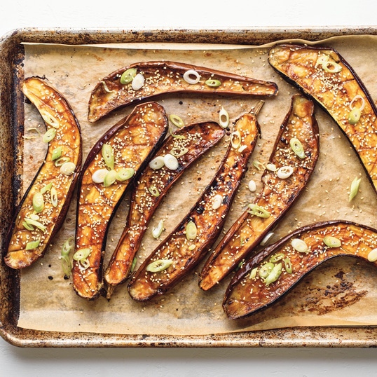 Sticky-Sweet Miso Eggplant