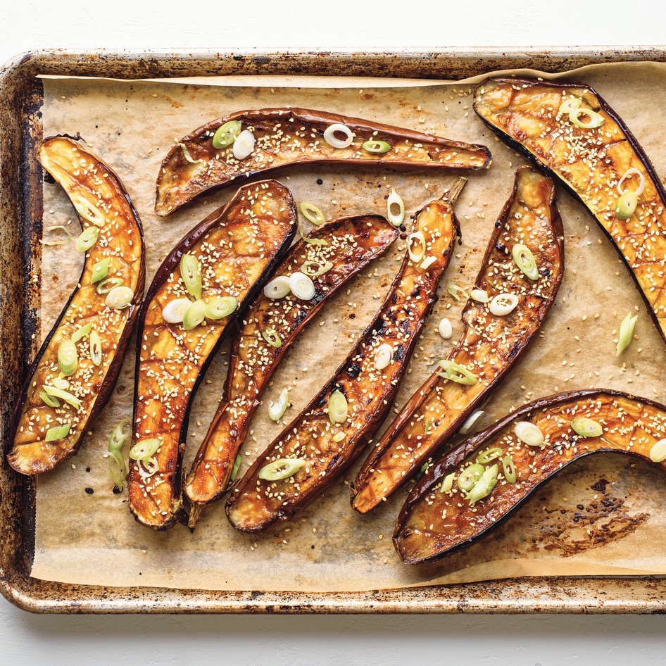 Sticky-Sweet Vegan Miso Eggplant