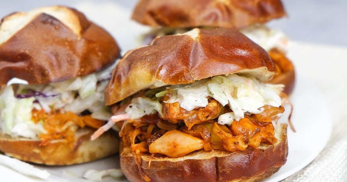 Smoky Vegan BBQ Pulled Jackfruit Sliders