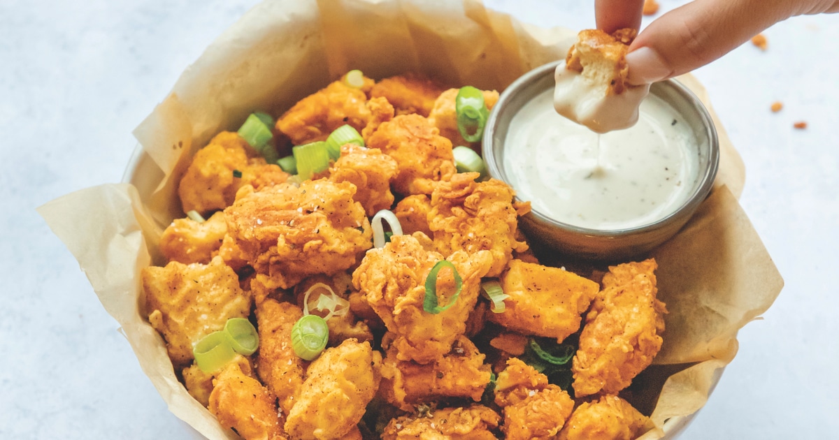 Easy, Crispy Vegan Tofu Popcorn Chicken | VegNews