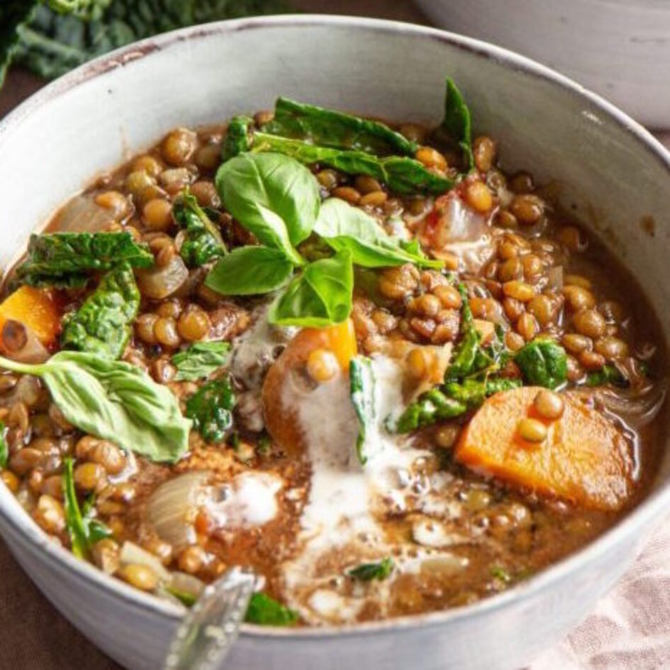 Vegan French Lentil and Kale Stew