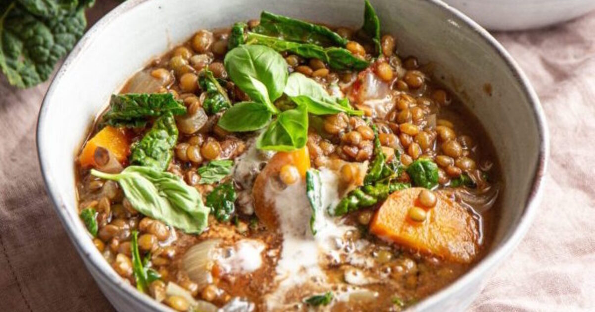 French Lentil and Plant-Based Kale Stew | VegNews